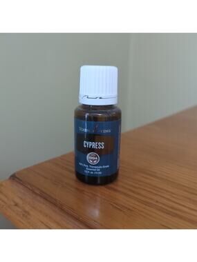 Young Living Cypress Essential Oil - 15 ml bottle approx 80% full - see photo
